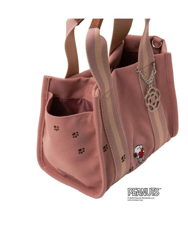 CLATHAS SNOOPYキャンパス ２wayトートバッグ（小） ライトピンク