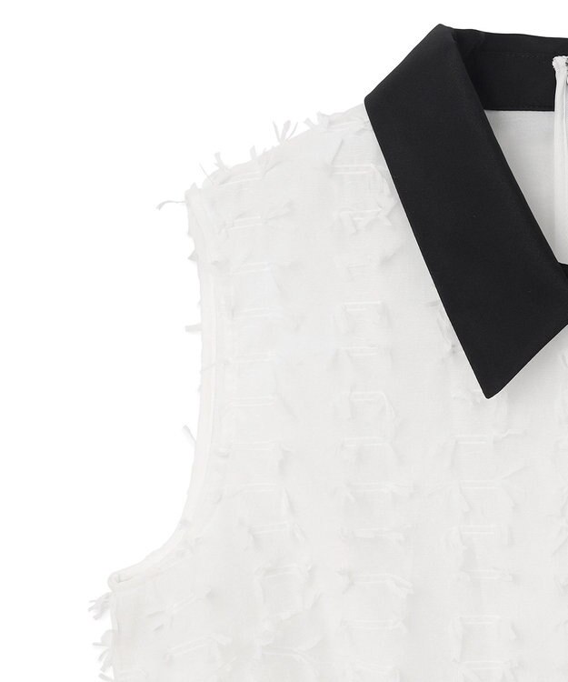 GRACE CONTINENTAL シアージャガード トップ ホワイト