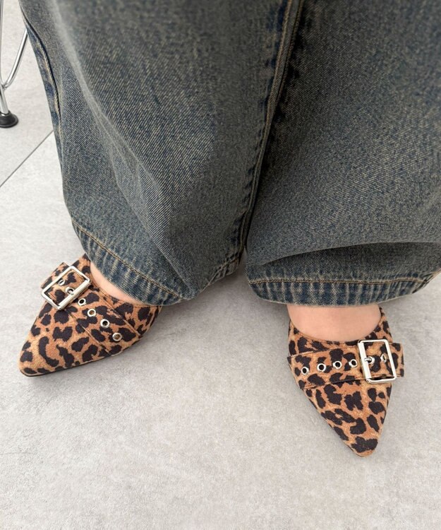 WEGO ハトメベルトポインテッドシューズ 柄1