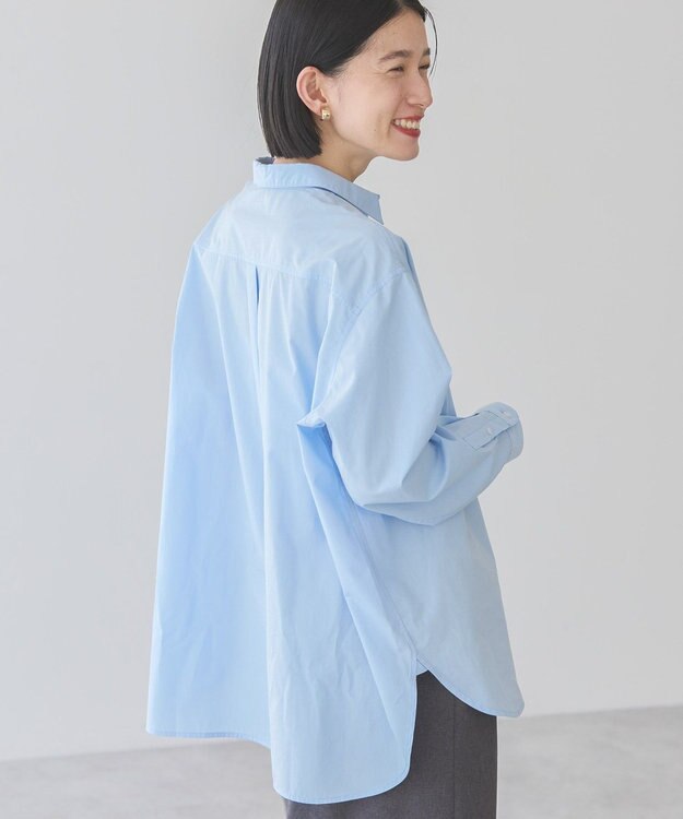 AMERICAN HOLIC イージーケアブロードシャツ Sax