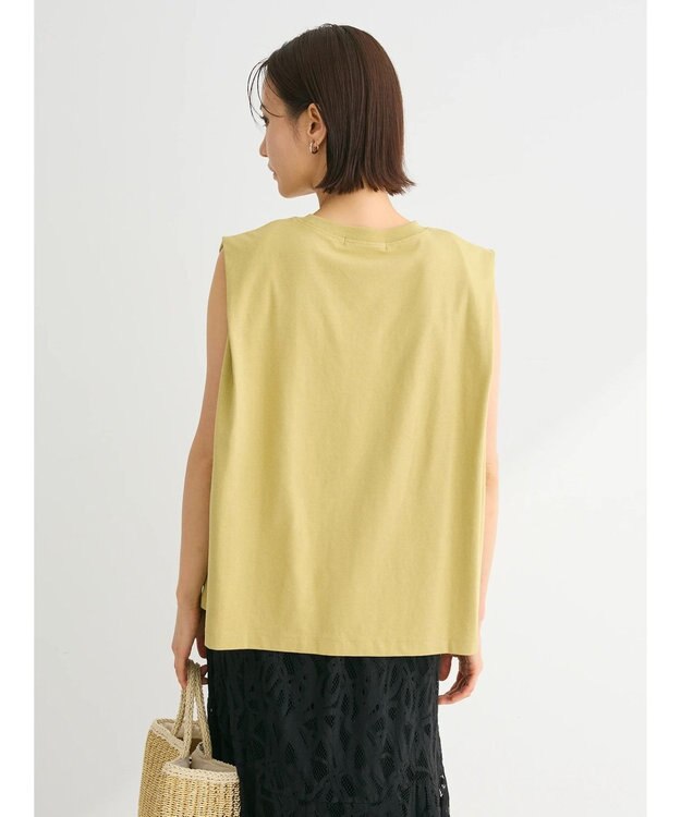 Green Parks ・ＳＵＧＡＲＳＰＯＯＮ【ＣＯＯＬ】タックノースリーブＴＥＥ Yellow