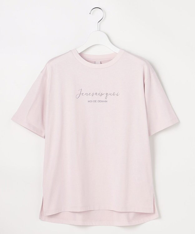 ANY SIS ビジュープリント Ｔシャツ ライトベージュ
