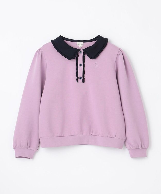 組曲 KIDS 【150-160㎝】ダンボールニット トレーナー ラベンダー系