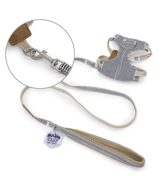 PET PARADISE ペットパラダイス ヒッコリー スリム ハーネス＆リード SS 小型犬 紺(ネイビー・インディゴ)