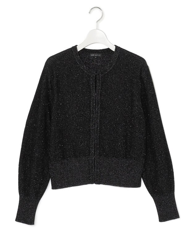 23区 L 【APPLAUDIR】スパングル コンパクトカーディガン ブラック系