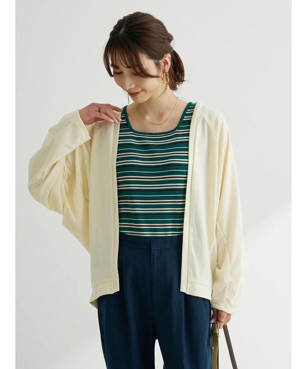 Green Parks スクエアネックニットタンクトップ Charcoal Gray