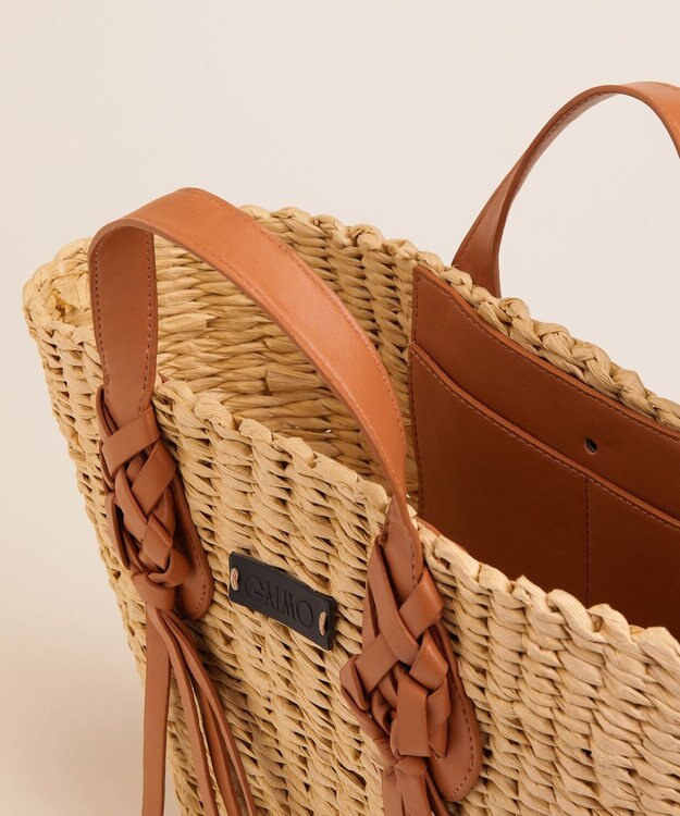 gaimo 【GAIMO/ガイモ】レザーハンドルバッグ/9041 NUDOS ベージュ