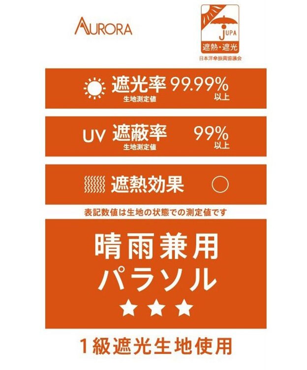 AURORA NINA RICCI （ニナリッチ)  幾何レース風刺しゅう晴雨兼用パラソル（折り畳み・トップフラット傘） ライトベージュ