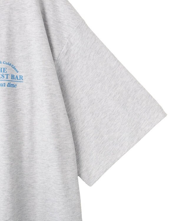 AMERICAN HOLIC BARロゴプリントTシャツ Light Gray Mixture