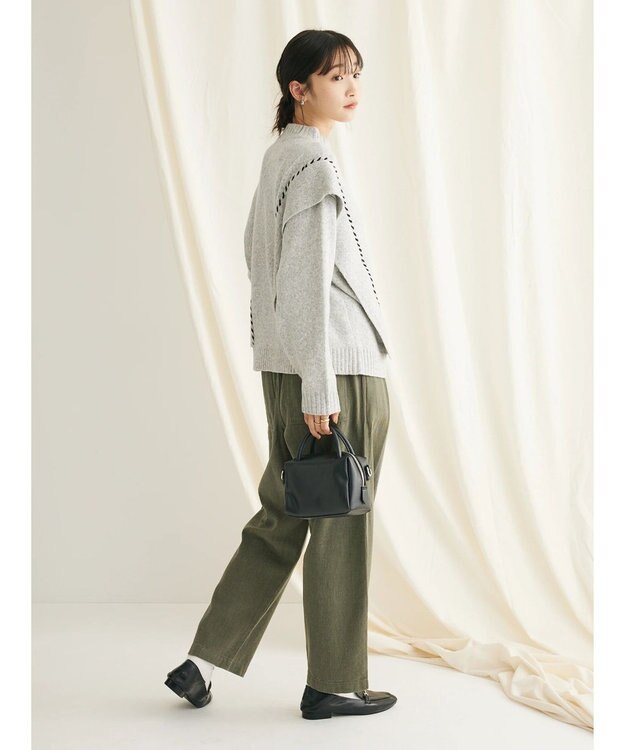 CRAFT STANDARD BOUTIQUE ハンドステッチニットプルオーバー Gray Mixture