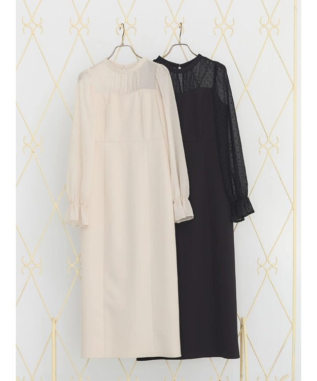 earth music&ecology シアードットドッキングワンピース Beige