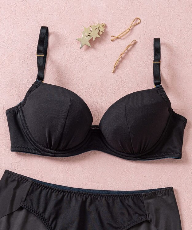 Wing 【ナチュラルアップブラ】 ふっくら自然なバストをメイク AA~Fカップ展開 KB3001 ウイング／ワコール ブラック