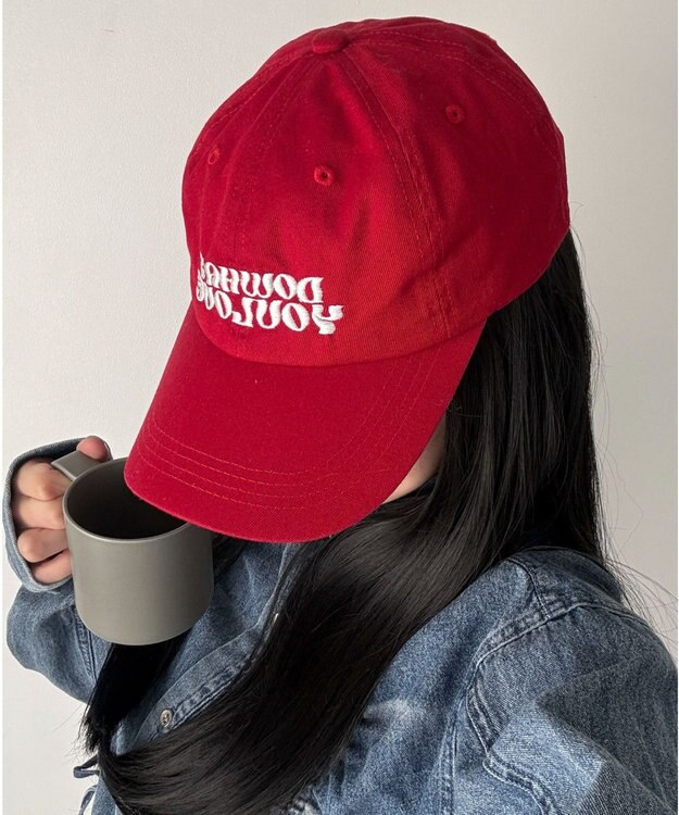 WEGO 【ユニセックス着用ITEM】ウネリロゴツイルキャップ レッド