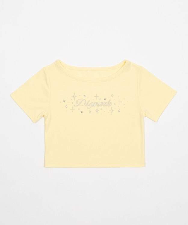 WEGO ロゴスタッズクロップドT イエロー