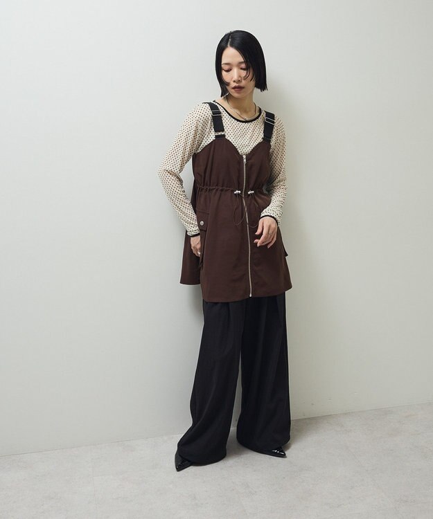 Green Parks ・ＳＵＧＡＲ　ＳＰＯＯＮ　ミリタリーキャミチュニック Brown