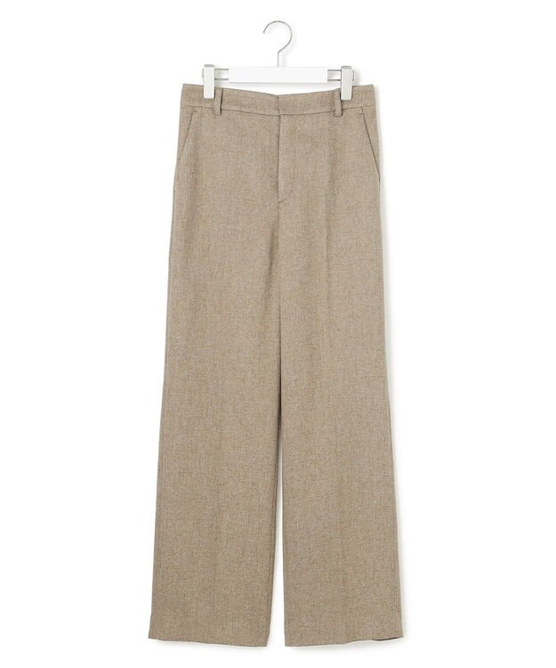 23区 【洗える/セットアップ対応】ウールライクカルゼ ワイド パンツ ブラウン系