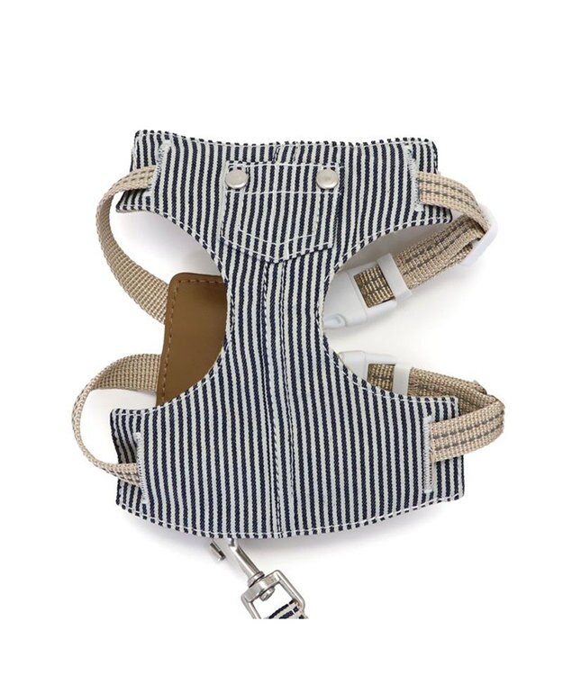 PET PARADISE ペットパラダイス ヒッコリー スリム ハーネス＆リード SS 小型犬 紺(ネイビー・インディゴ)