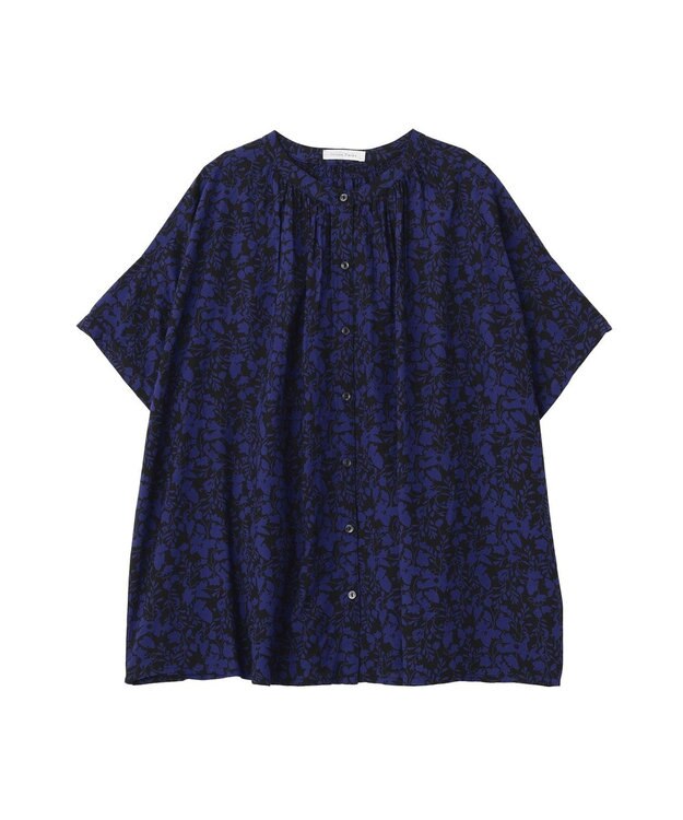 Green Parks 【WEB限定】アソート柄さらっとレーヨンブラウスⅡ Flower Black