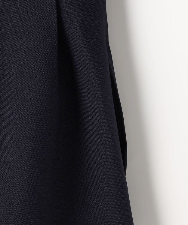 ANY KIDS 襟付き リボン 長袖ワンピース ネイビー