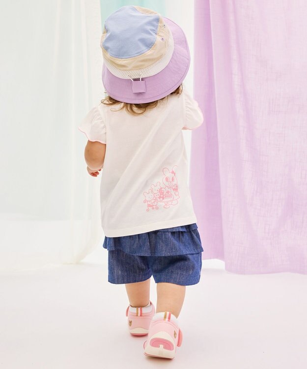 MIKI HOUSE HOT BISCUITS 【80-120cm】 キャビット×お菓子シリーズ 天竺素材半袖Tシャツ 白