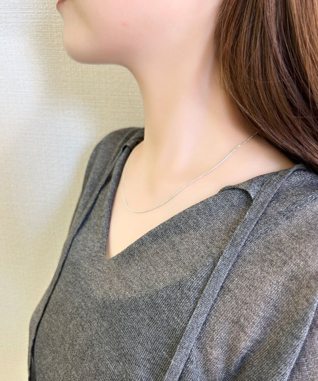 Phoebe 【SV925】シルキーシャインオーバルチェーンネックレス シルバー