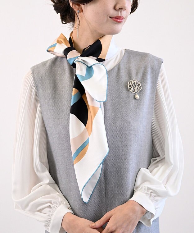 Marca ＜秋の新色！＞ 【the PORT by marca】LIGHT 大判 シルクツイル スカーフ