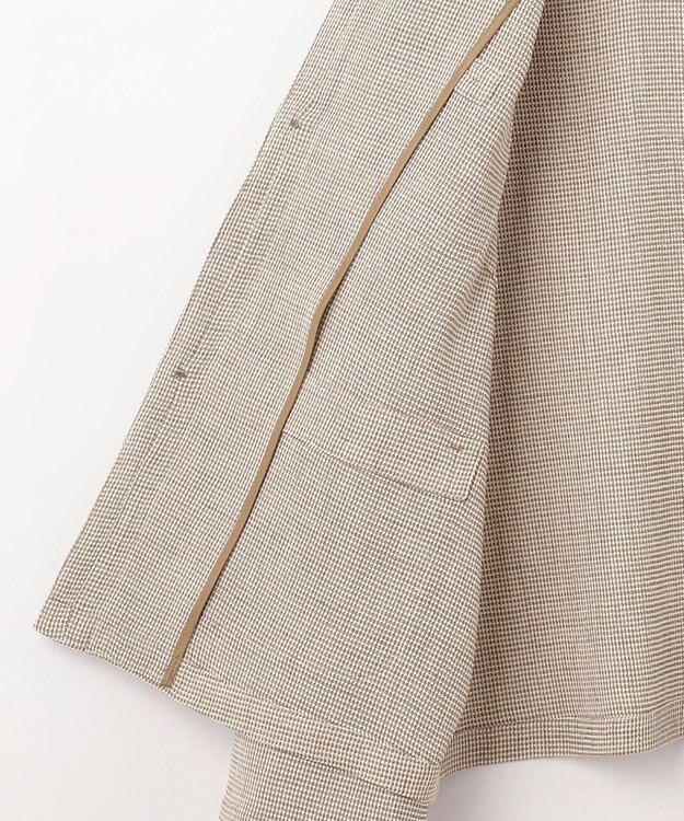 自由区 【洗える】ライトカラミノーカラー ジャケット カーキミックス