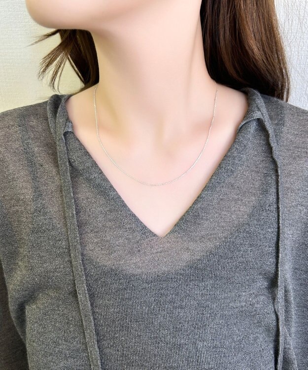 Phoebe 【SV925】シルキーシャインオーバルチェーンネックレス シルバー