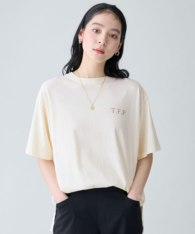 ANY ピグメントアソートロゴＴシャツ エクリュ