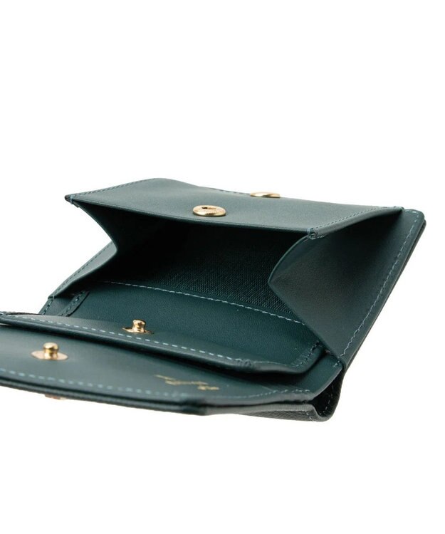 LANVIN en Bleu リュクサンブール 二つ折りコンパクト財布 ディープグリーン
