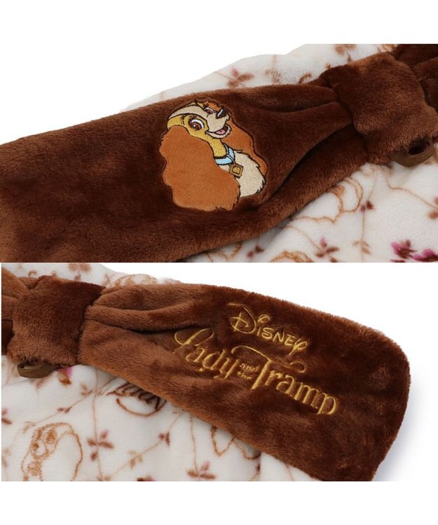 PET PARADISE ディズニー わんわん物語 レディ 遠赤外線  寝袋 筒型 M ベージュ