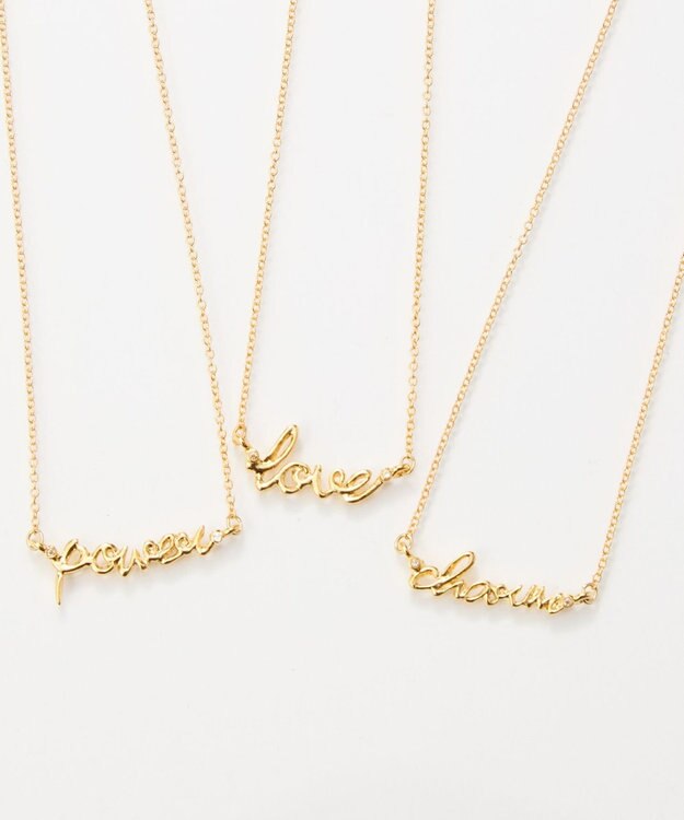 Phoebe ラッキーレターネックレス(パワー) ゴールド