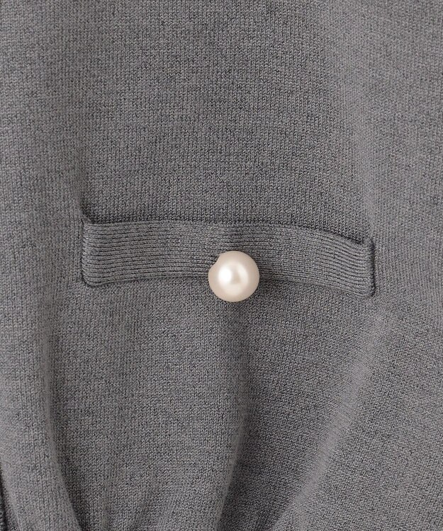 組曲 L 【WEB限定色あり】ELENA パールボタン ニットジャケット 【WEB限定】チャコールグレー系9