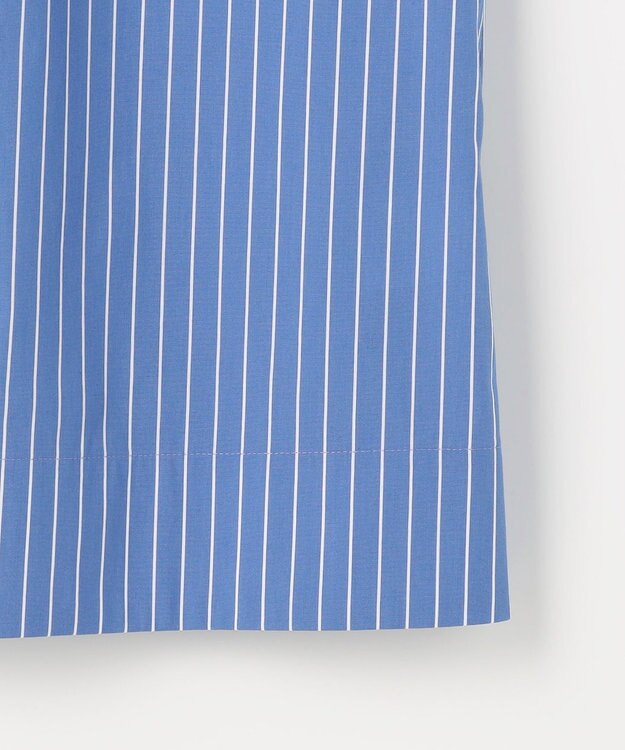 組曲 【先行予約・2WAY】エアリーシャーティングフリル襟 ブラウス ブルーストライプ系1