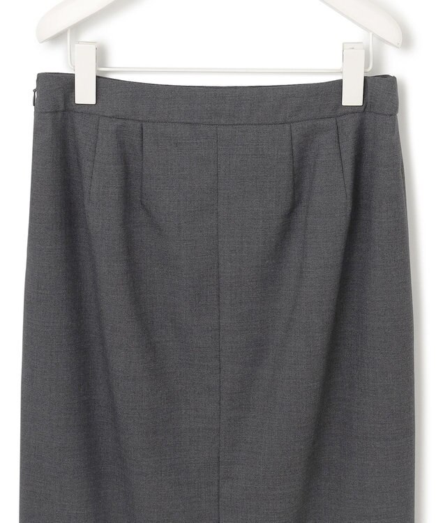 ICB L 【セットアップ対応】ウールストレッチ タイトスカート チャコール系