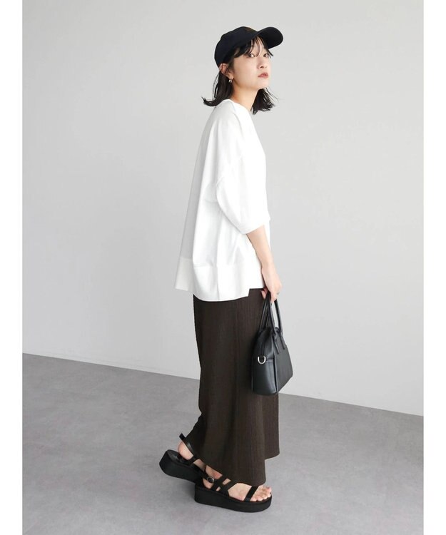 Green Parks 接触冷感裾リブＴシャツ Off White