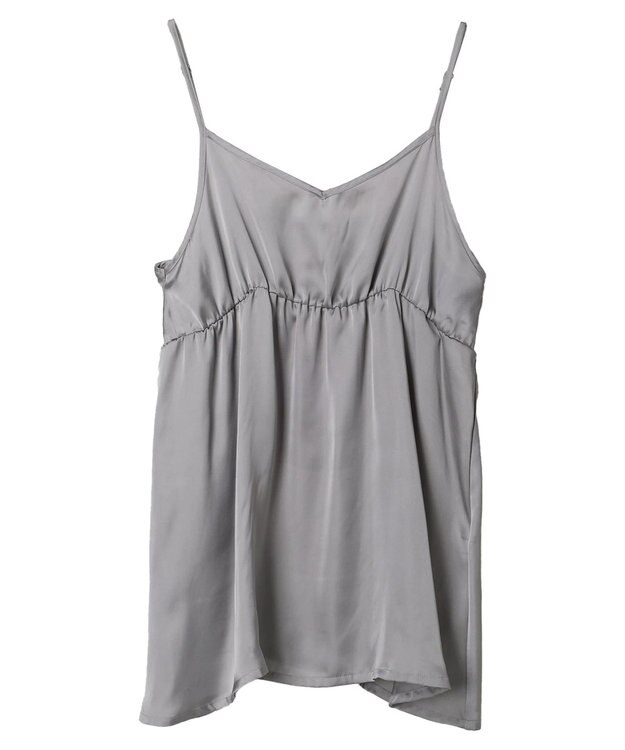 earth music&ecology チュールミニキャミワンピース Gray