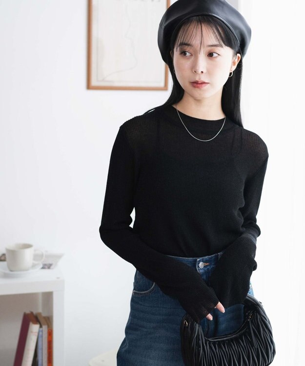 WEGO ラメリブニット ブラック