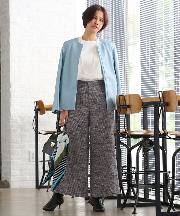 自由区 ラムレザー ジャケット グレイッシュミント