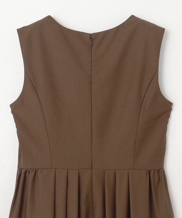 GRACE CONTINENTAL タックフレアロングワンピース ブラウン