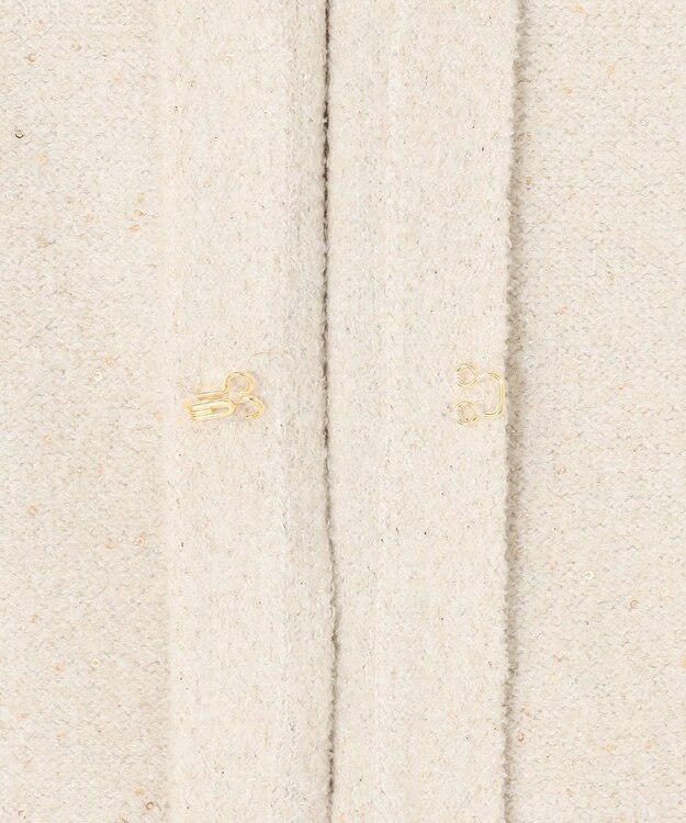 23区 L 【APPLAUDIR】スパングル コンパクトカーディガン シャンパン系