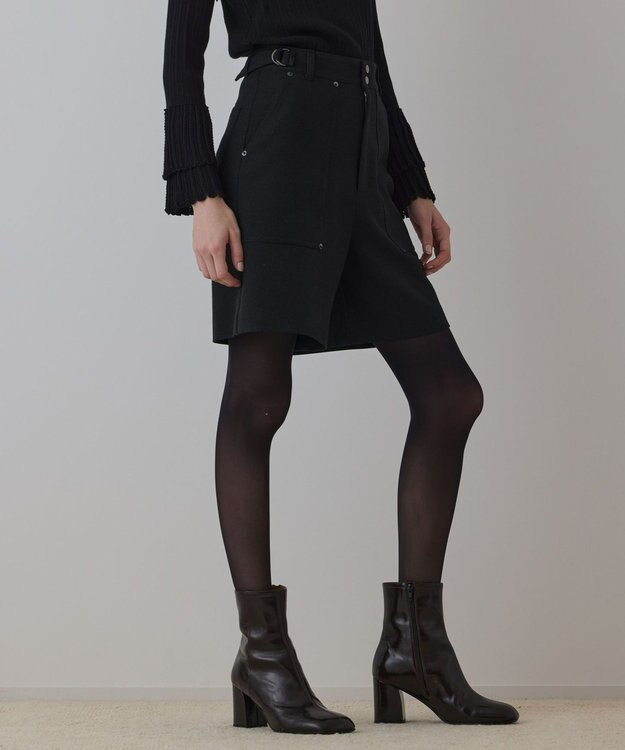 GRACE CONTINENTAL ツイーディーハーフパンツ ブラック