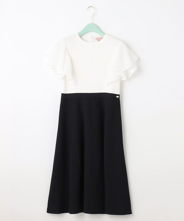 TOCCA 【洗える！】VOYAGE ニットドレス オフ×ブラック系