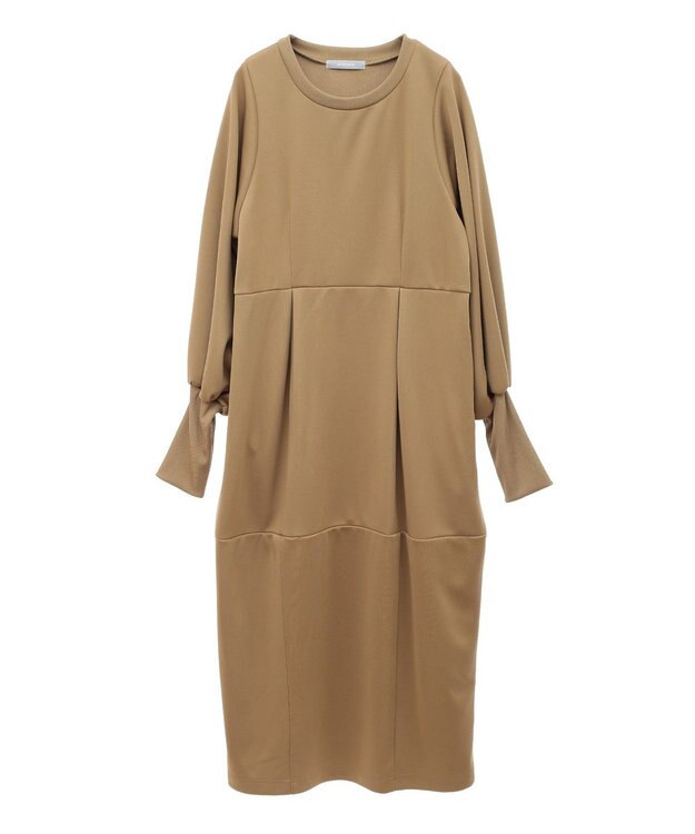 Green Parks ａ．ポンチ袖ボリュームワンピース Beige