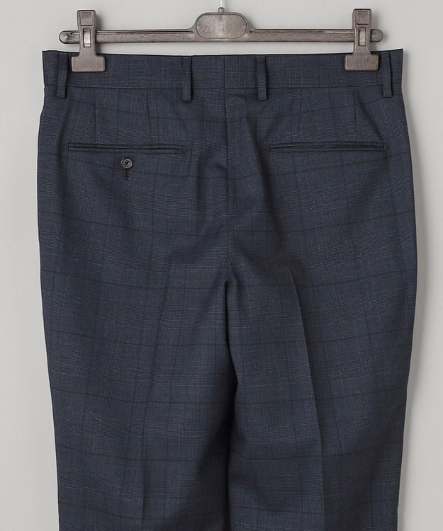 GOTAIRIKU シワになりにくい【御幸毛織/みゆきけおり】DRYSPINNER 平織スーツ_ネイビー格子 ネイビー系×格子