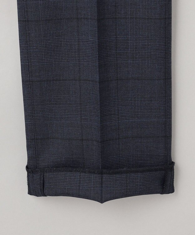 GOTAIRIKU シワになりにくい【御幸毛織/みゆきけおり】DRYSPINNER 平織スーツ_ネイビー格子 ネイビー系×格子