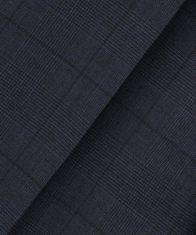 GOTAIRIKU シワになりにくい【御幸毛織/みゆきけおり】DRYSPINNER 平織スーツ_ネイビー格子 ネイビー系×格子