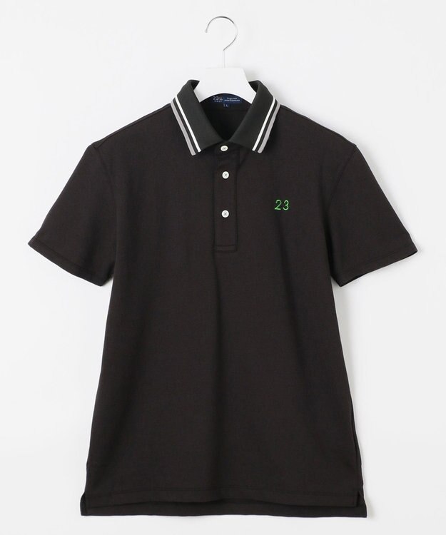 23区GOLF 【MEN】【吸水速乾/UVカット】ベーシック ポロシャツ ブラック系