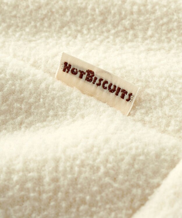 MIKI HOUSE HOT BISCUITS 【70-90cm】 お耳付きボアフリース ダッフルマント アイボリー