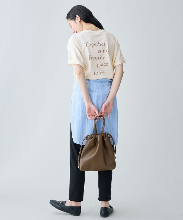 ANY ピグメントアソートロゴＴシャツ エクリュ